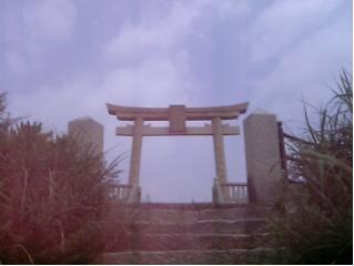 海に向かって立つ鳥居