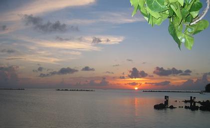 テニアンの夕方の光景　