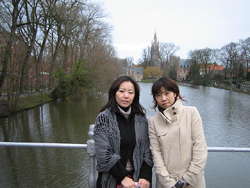 ブリュッセル「愛の湖」にて