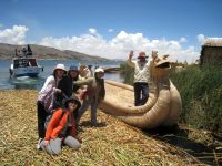 チチカカ湖にて