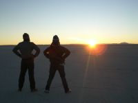 ウユニ塩湖にて