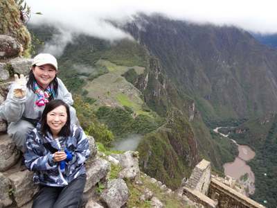 マチュピチュ遺跡にて