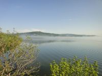 ホテルの部屋からの阿寒湖