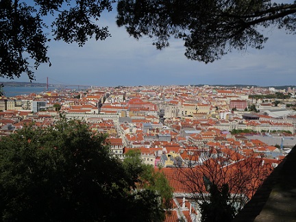 サン・ジョルジェ城からリスボン市街の眺め