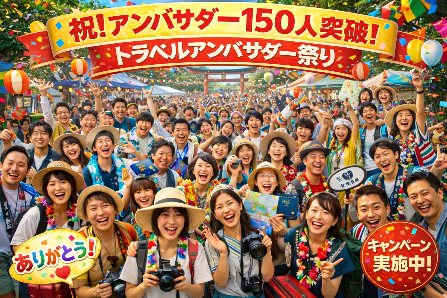 祝！アンバサダー150人突破！トラベルアンバサダー祭り