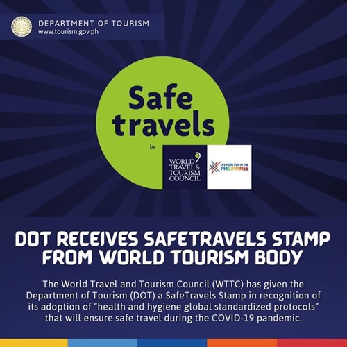 フィリピン観光省、世界旅行ツーリズム協議会が発行する「Safe Travels Stamp」を取得