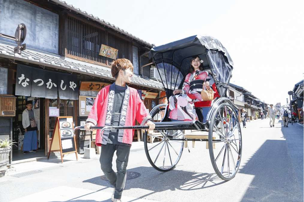 「犬山お笑い人力車」で犬山城下町めぐり 2日間